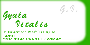 gyula vitalis business card